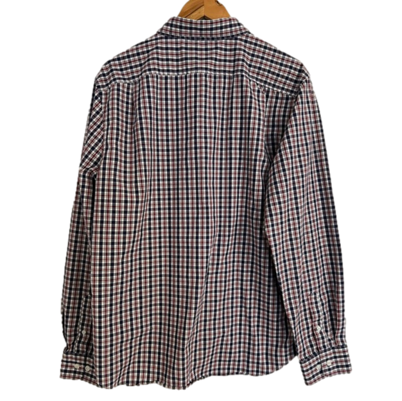 Nautica Men’s Blue and Red Plaid Long Sleeve Button Down Shirt Size XL - Picture 3 of 6